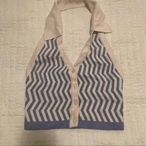Y2K knit halter top